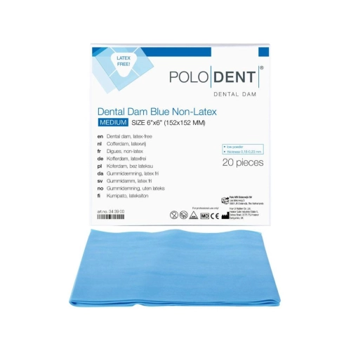 PoloDent Dental Dam Medium blauw 6