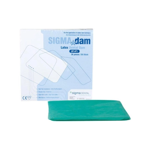 Sigma Dental Sigmadam Medium 6 x6 (poedervrij) 36 vel