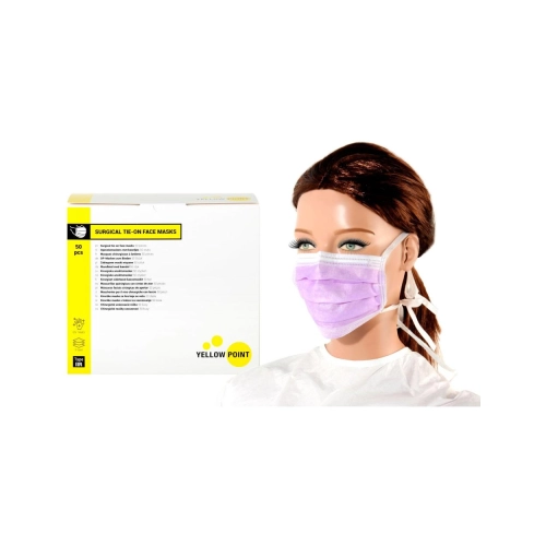 Yellow Point Mondmaskers Type IIR met koordjes lavendel 50 stuks