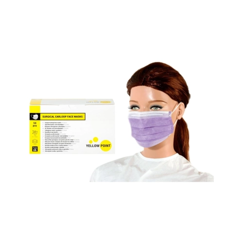 Yellow Point Mondmaskers Type IIR met elastiekjes lavendel 50 stuks