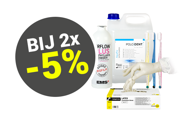 5% korting bij 2x op (bijna) alles!